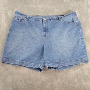 Gloria Vanderbilt Amanda Shorts 18W Plus Blue Denim Slimming SHO6E